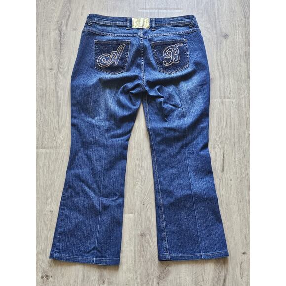 Vintage Apple Bottom Flare Leg Jeans Women's Size 13/14 Blue - Picture 1 of 11